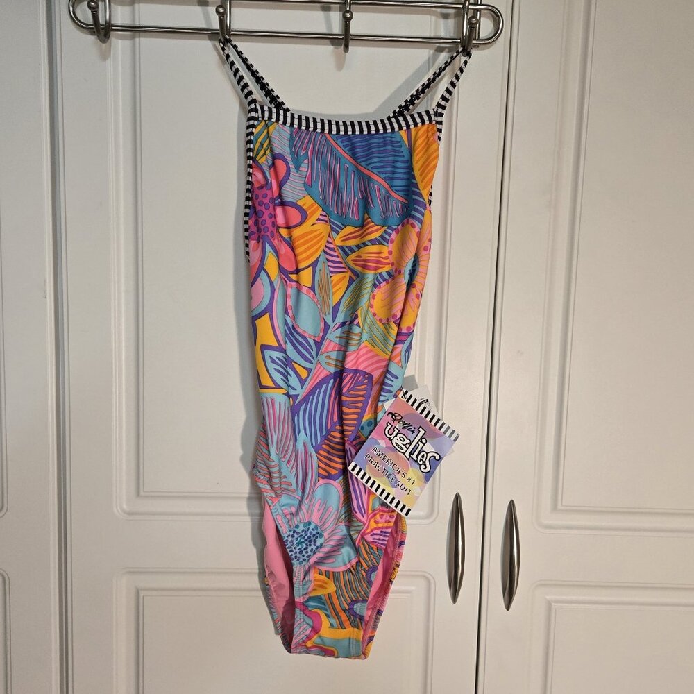 Vibrant Tropical Print Women's One Piece Swimsuit